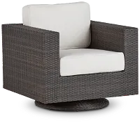 Fina White Swivel Chair