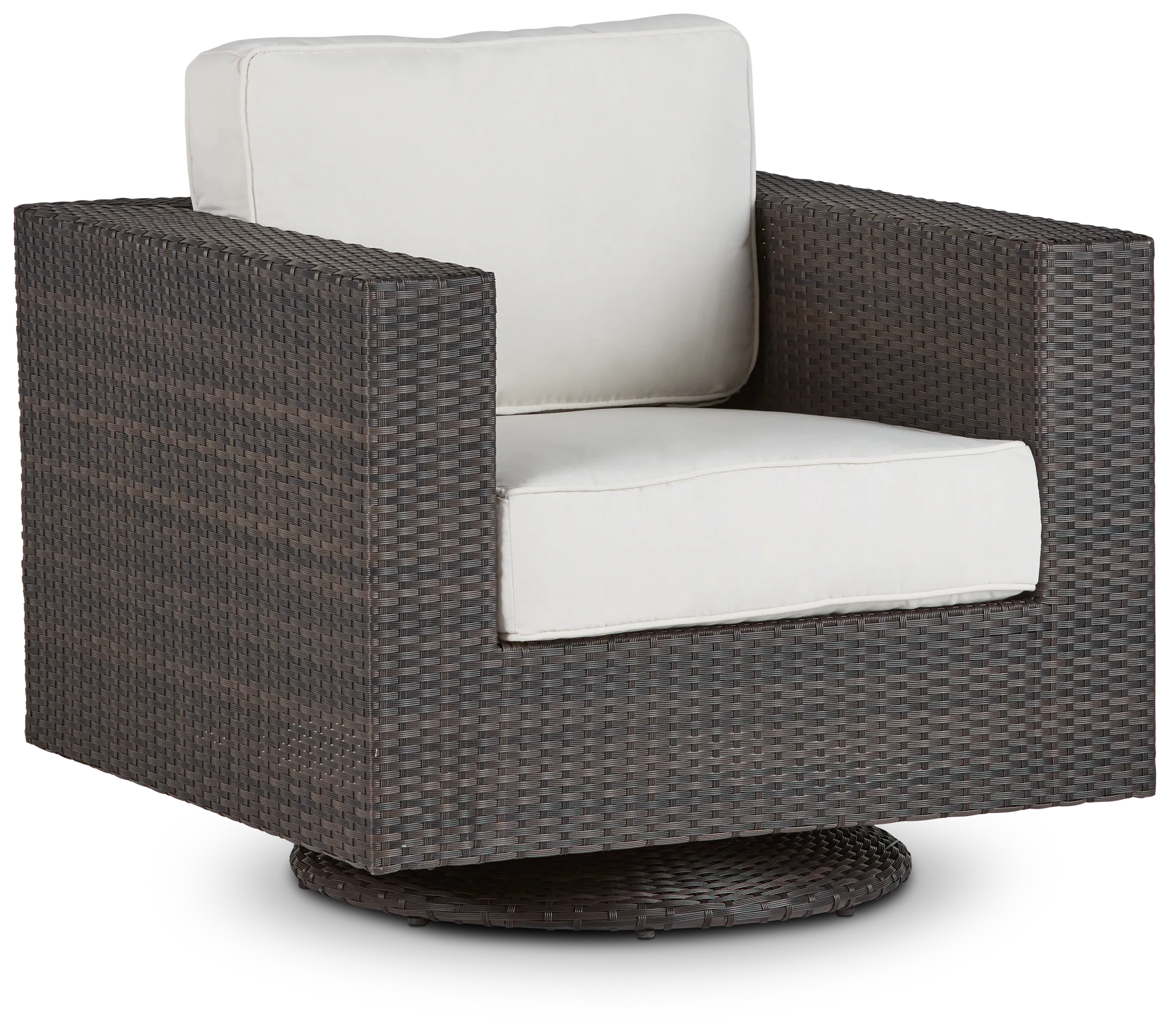 Fina White Swivel Chair