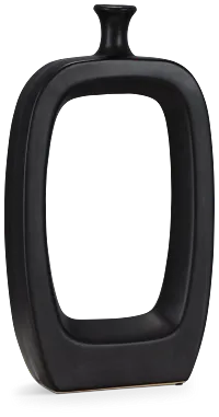 Dewey Black Large Vase