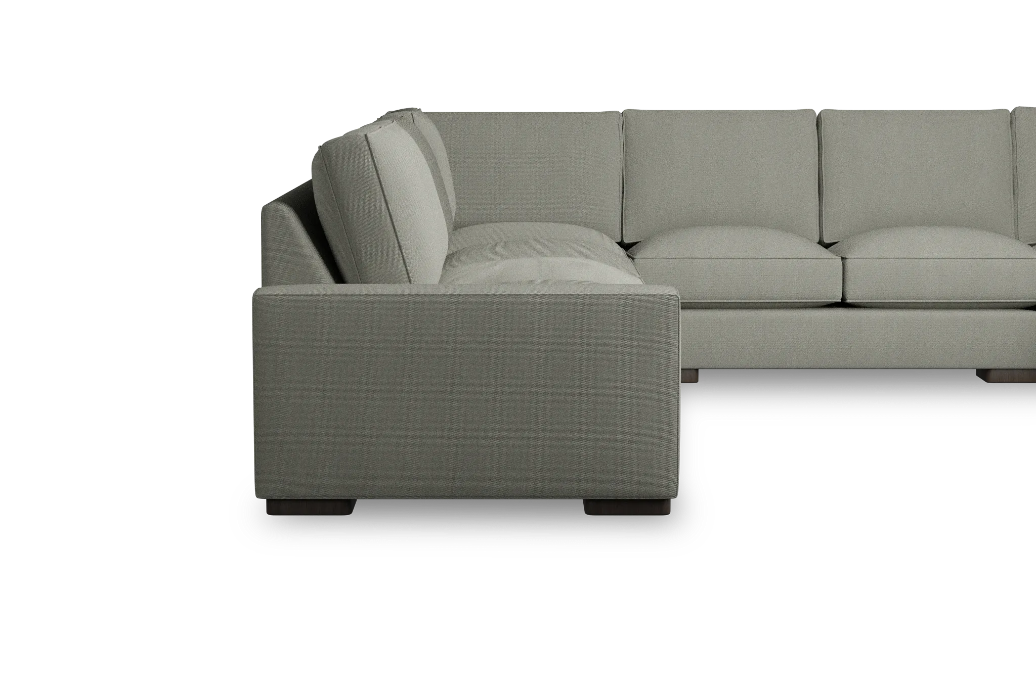 Edgewater Delray Pewter Large Right Chaise Sectional