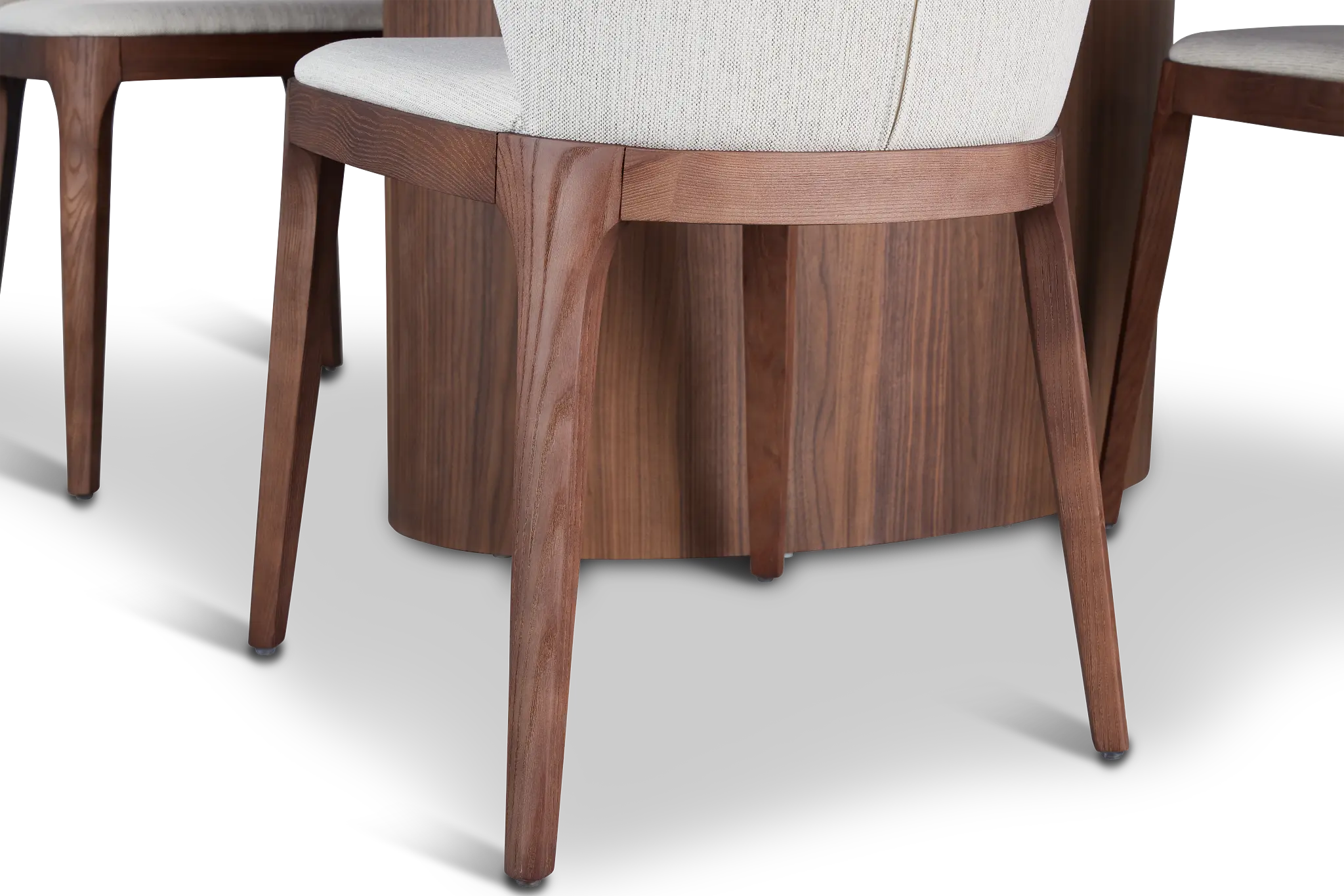 Nomad Mid Tone 78" Oval Table & 4 Light Beige Chairs W/ Mid-tone Legs Nomad Mid Tone 78" Oval Table & 4 Light Beige Chairs W/ Mid-tone Legs