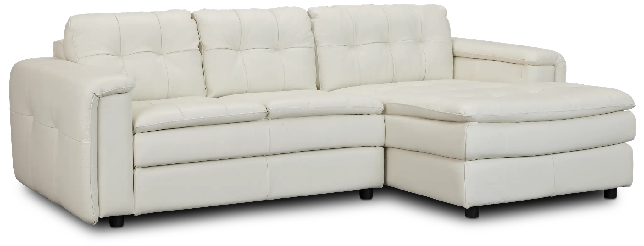 Rowan Light Beige Leather Right Chaise Sectional Rowan Light Beige Leather Right Chaise Sectional