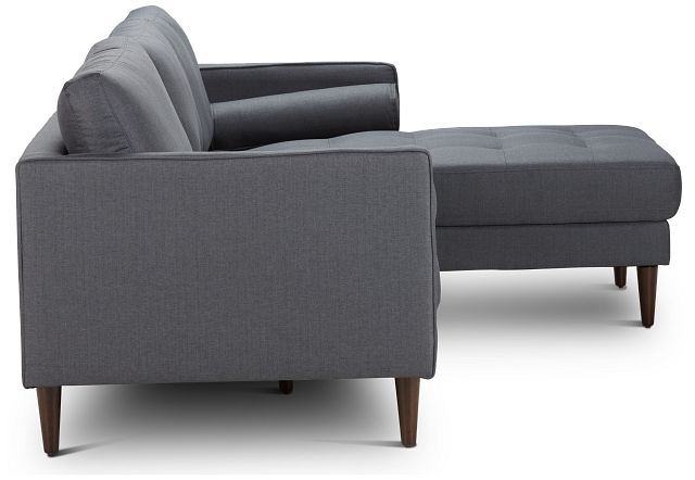 Robson Street Dark Gray Woven 2 Pc Right Arm Sectional - Rooms To Go