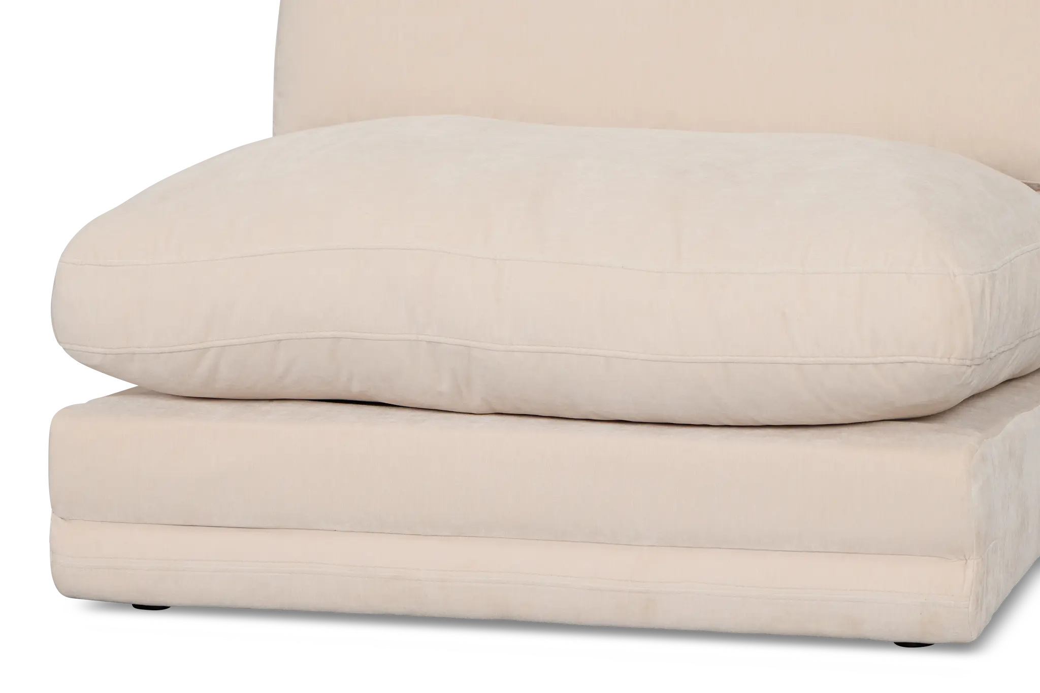 Jules Ivory Velvet Armless Chair Jules Ivory Velvet Armless Chair