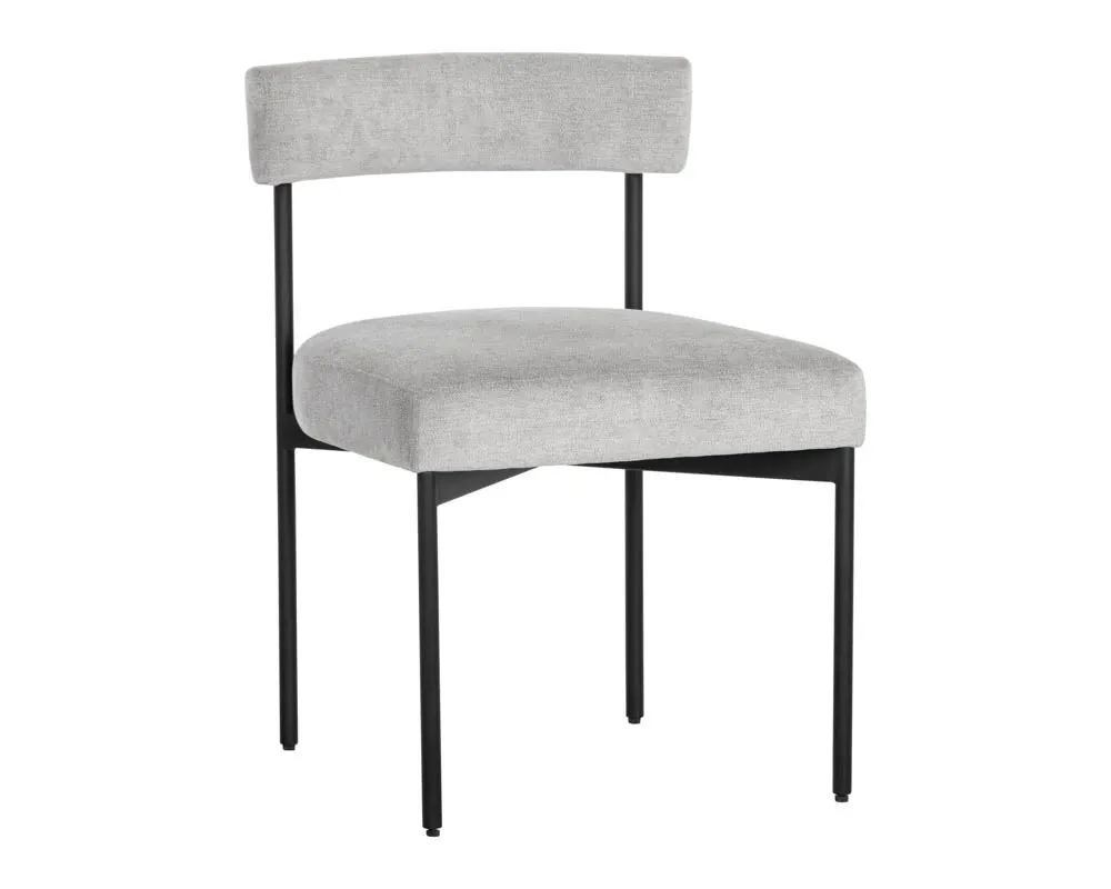 Mabel Light Gray Upholstered Side Chair
