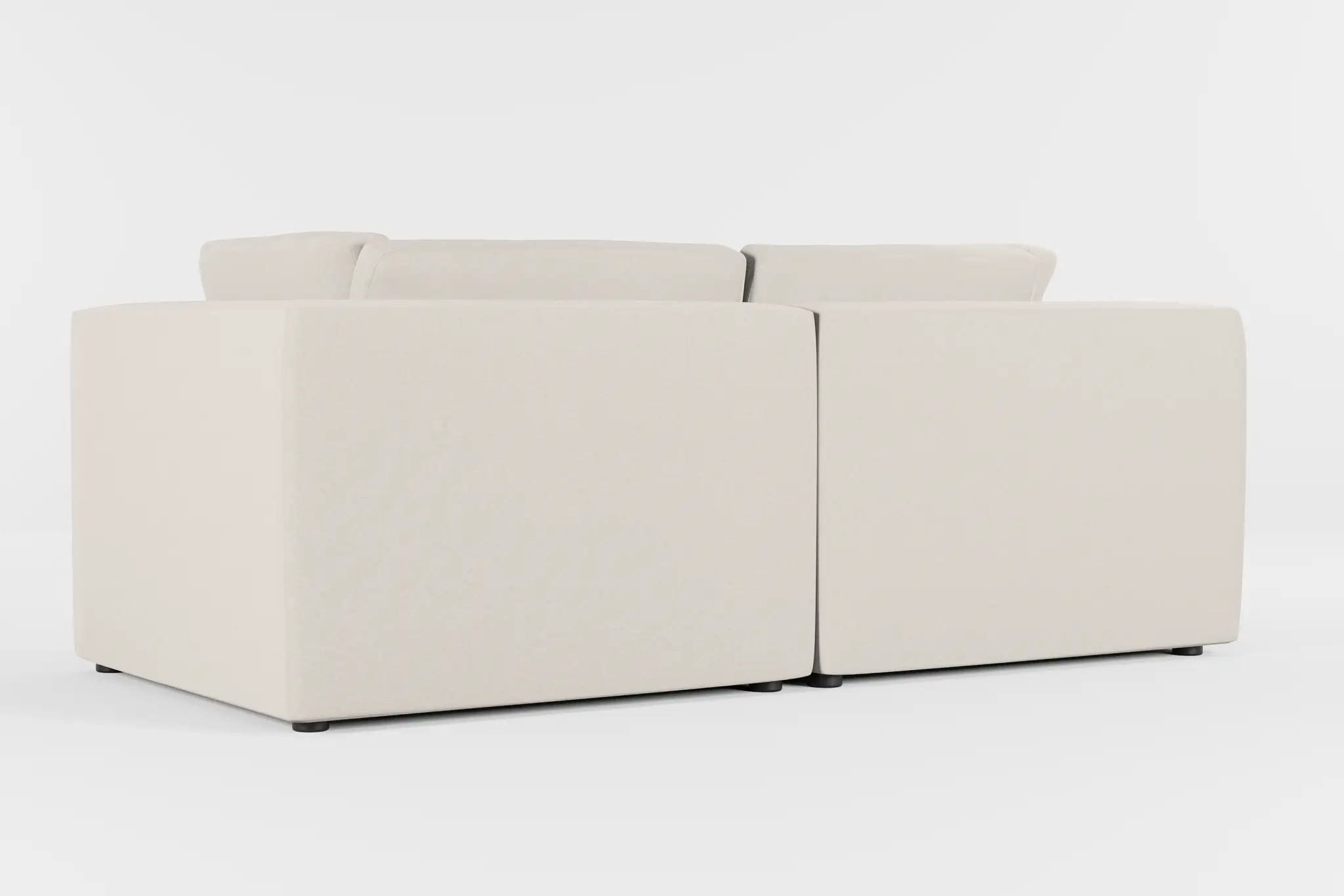 Destin Suave Beige Fabric 2-piece Modular Sofa Destin Suave Beige Fabric 2-piece Modular Sofa