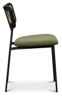 Lynden Green Woven Upholstered Side Chair