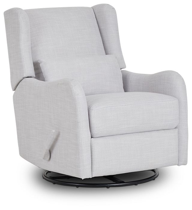 Georgia Gray Fabric Swivel Glider Recliner