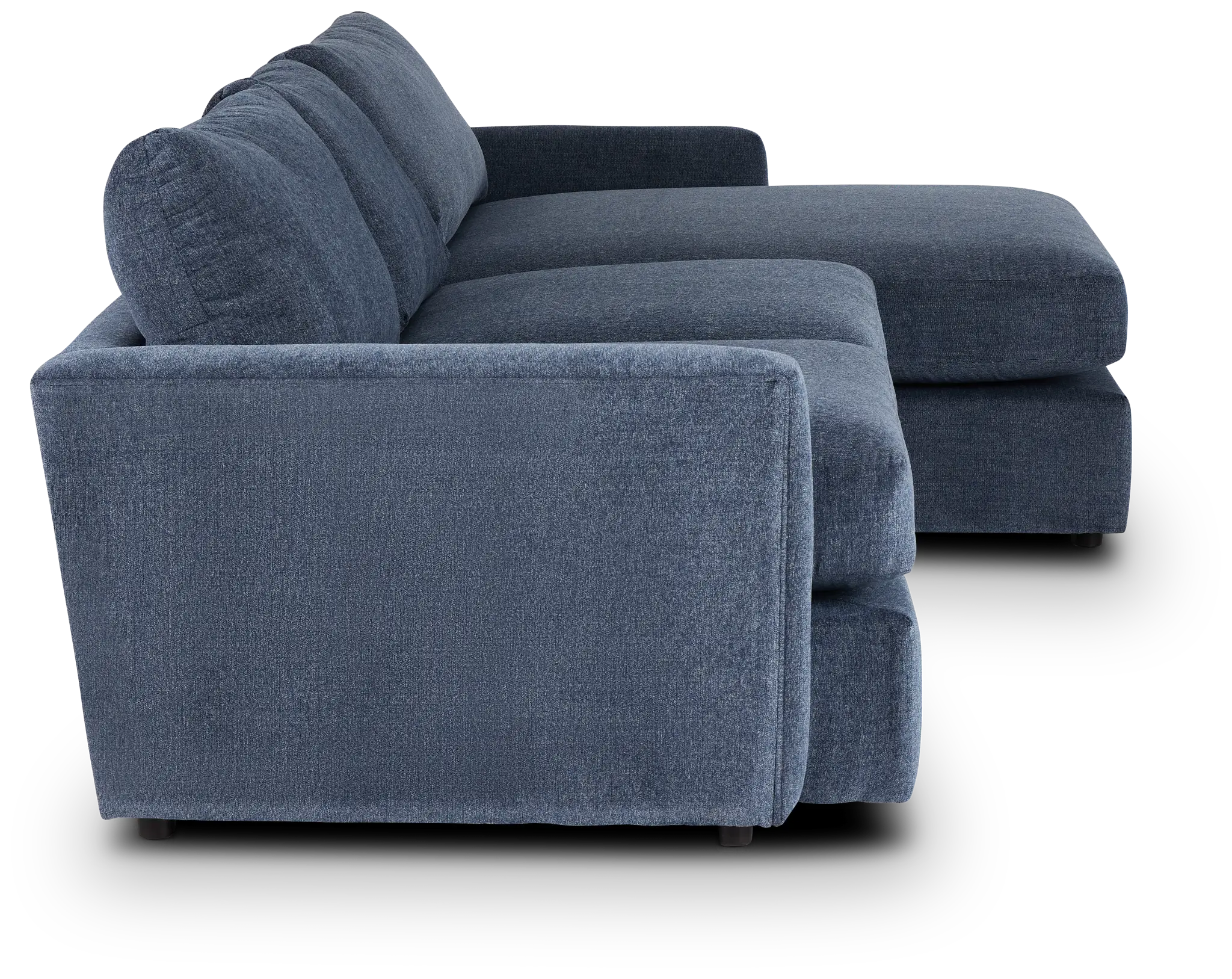 Noah Blue Fabric Right Chaise Sectional Noah Blue Fabric Right Chaise Sectional