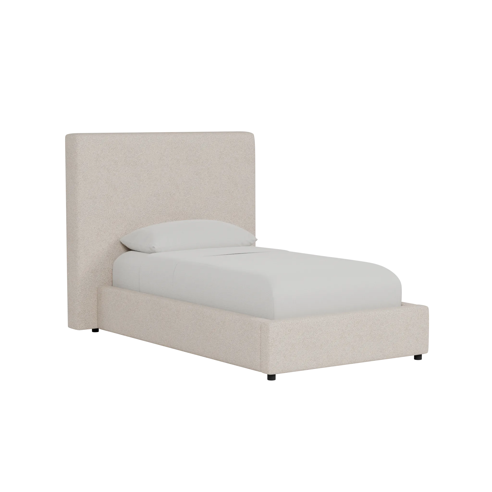 Grayton Sutton Beige 54" Upholstered Platform Bed