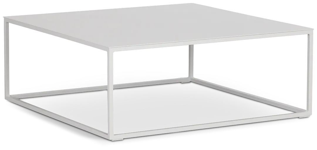 Malaga White Square Coffee Table