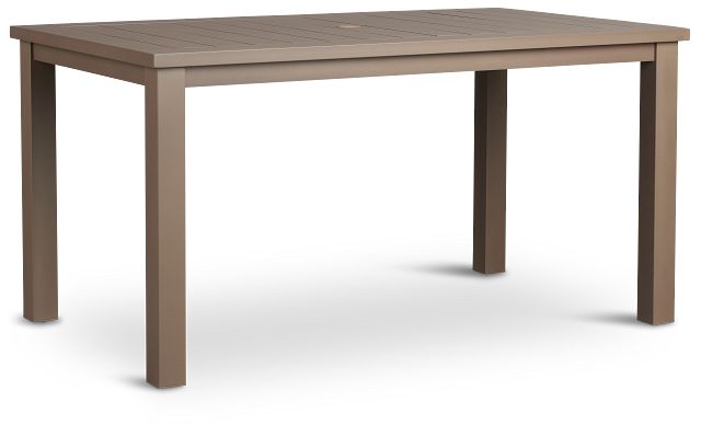 Raleigh Taupe 58" Rectangular Table