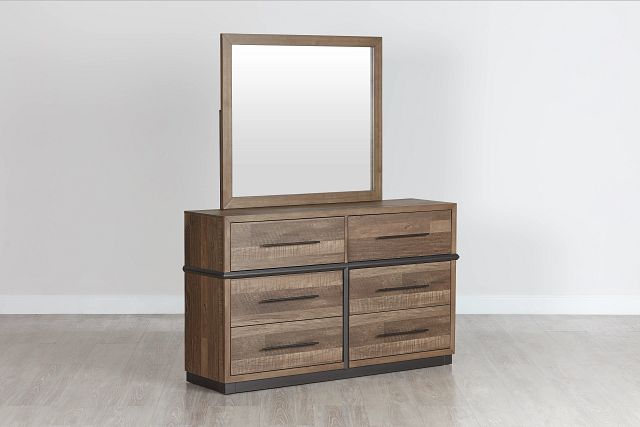 Boulder Mid Tone Dresser & Mirror