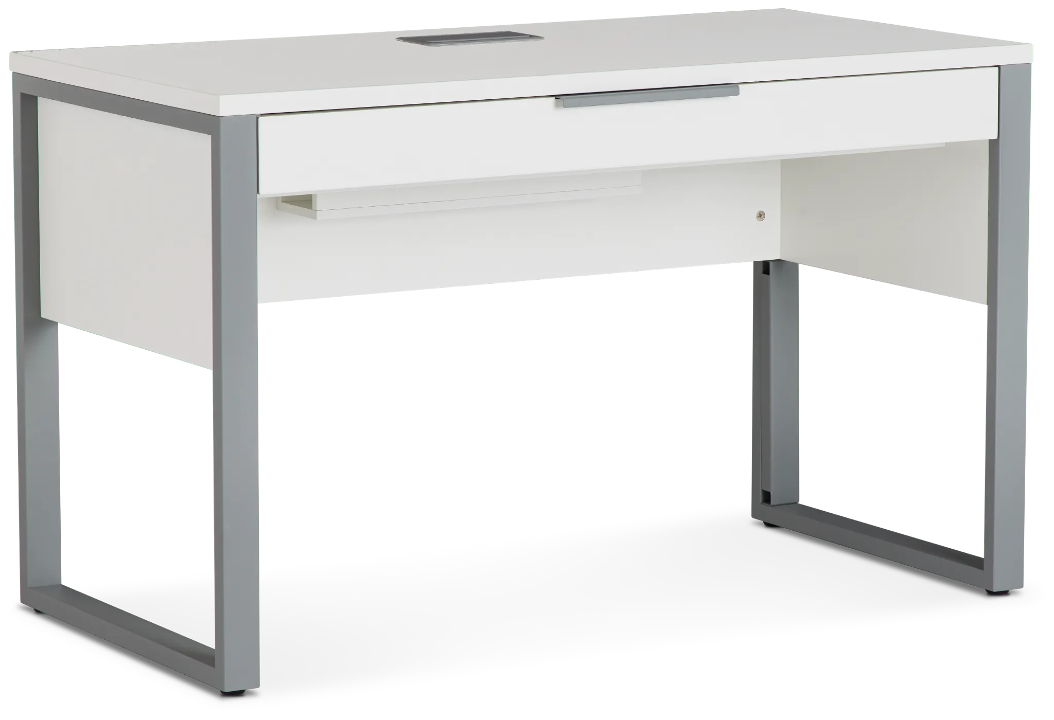 Clark White Dropdwn Dr Desk