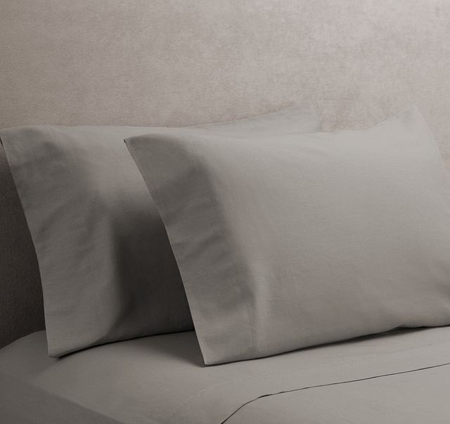 Rest & Renew Linen Blend Gray Sheet Set