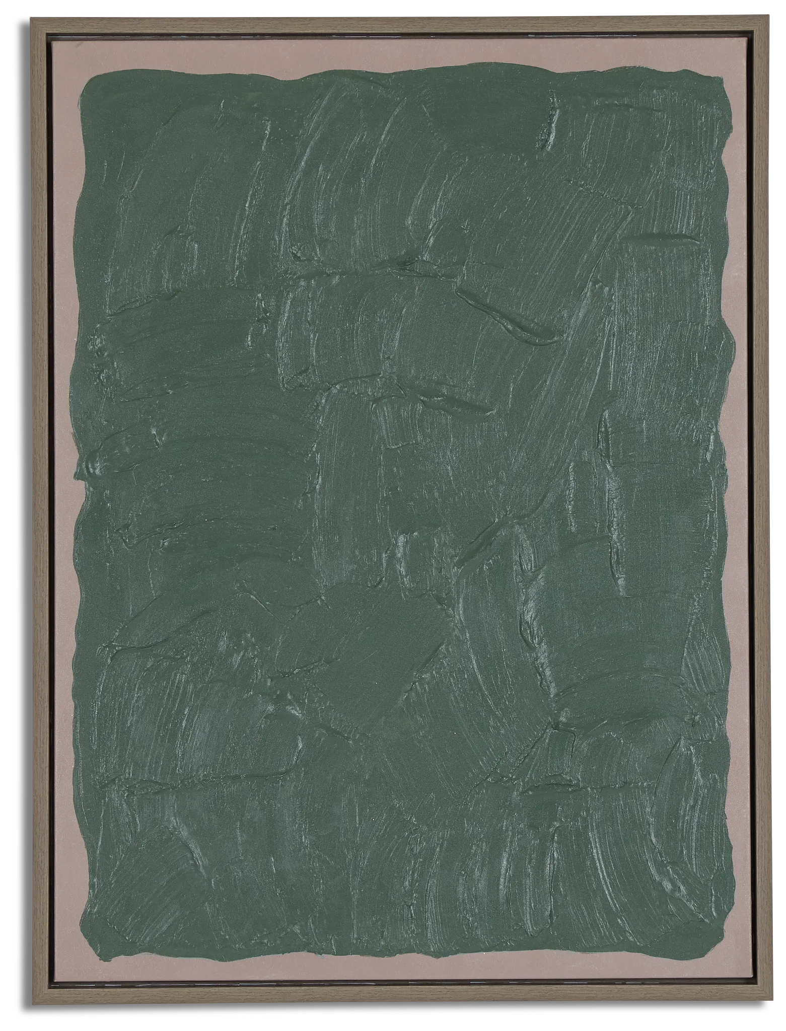 Moss Dark Green Framed Canvas Wall Art