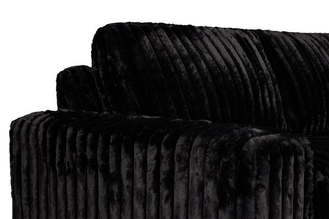 Teddy Black Fabric Medium Two-arm Sectional