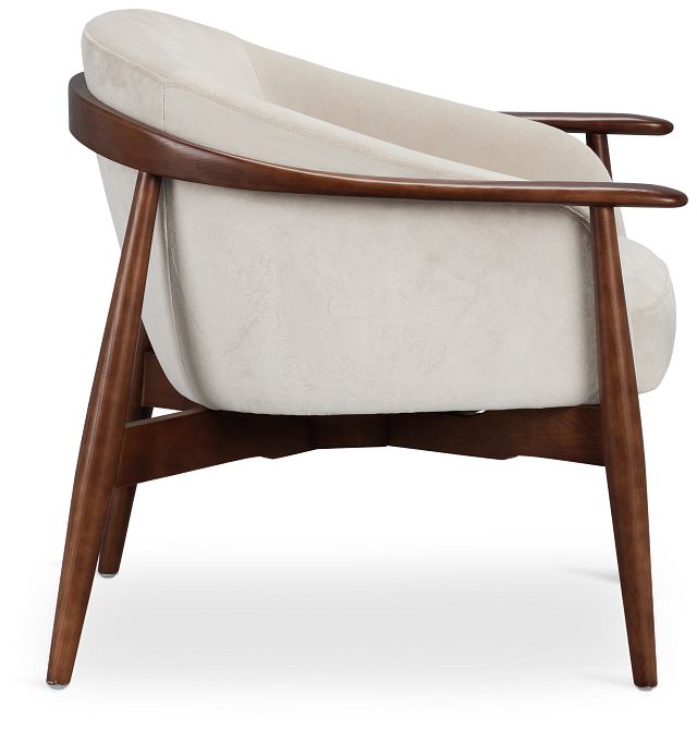 Nova Beige Velvet Accent Chair