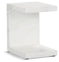 Merrick White C-side Table