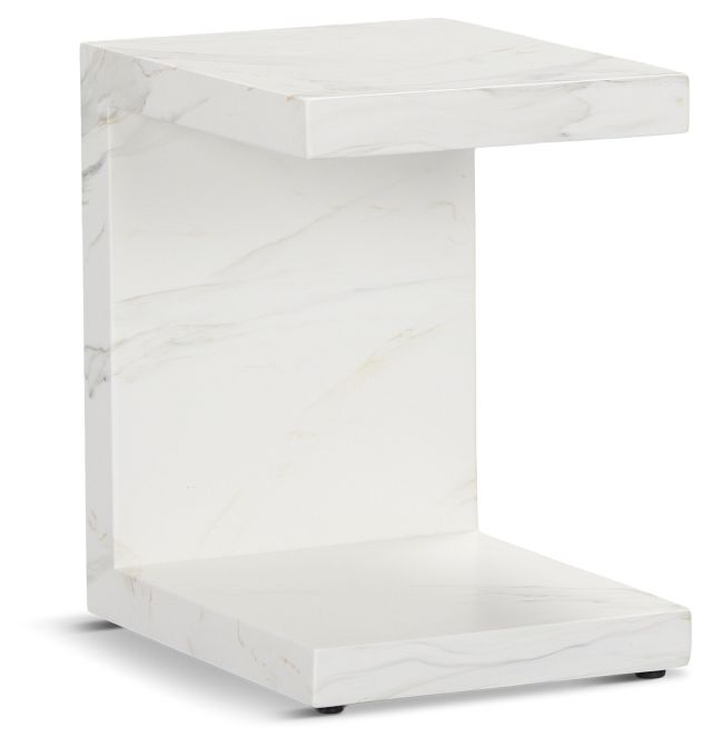 Merrick White C-side Table