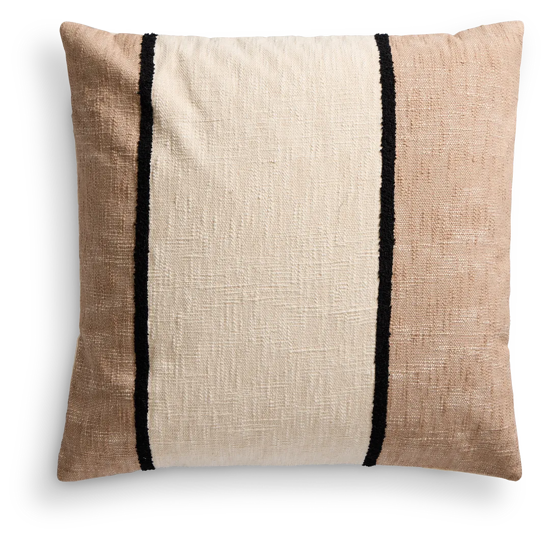 Khalil Ivory 24" Square Accent Pillow