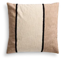 Khalil Ivory 24" Square Accent Pillow