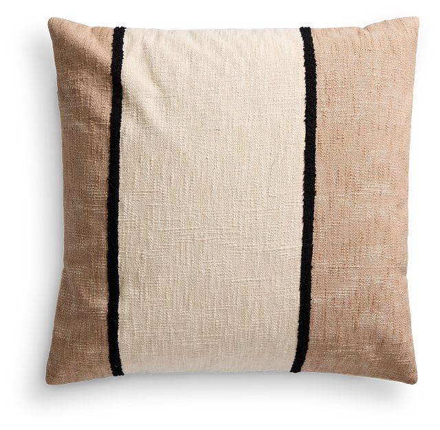 Khalil Ivory 24" Square Accent Pillow