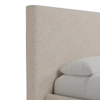 Grayton Sutton Beige 54" Upholstered Platform Bed