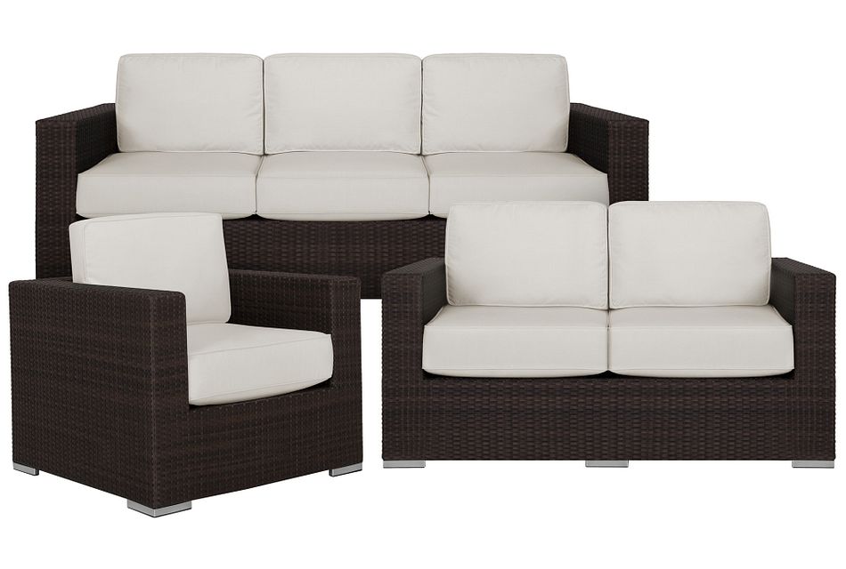Fina White Outdoor Living Room Set
