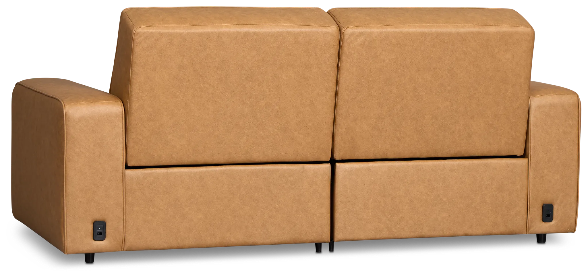 Sawyer Light Brown Micro 2-piece Modular Power Reclining Sofa