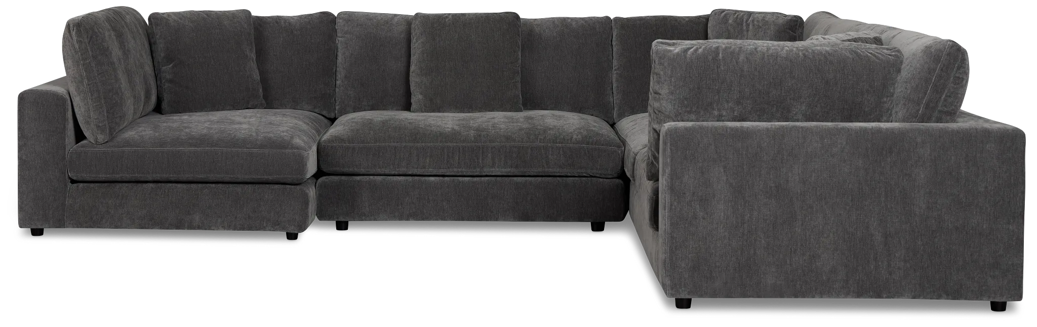 Lounge Dark Gray Fabric Medium Left Chaise Sectional