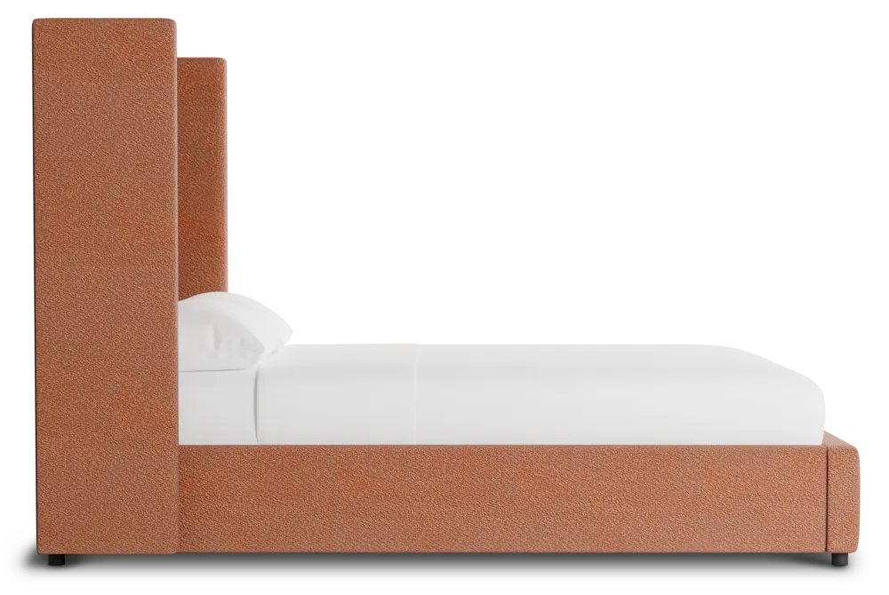 Captiva Sutton Orange 60" Upholstered Shelter Bed