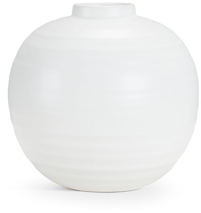Leila White Small Vase