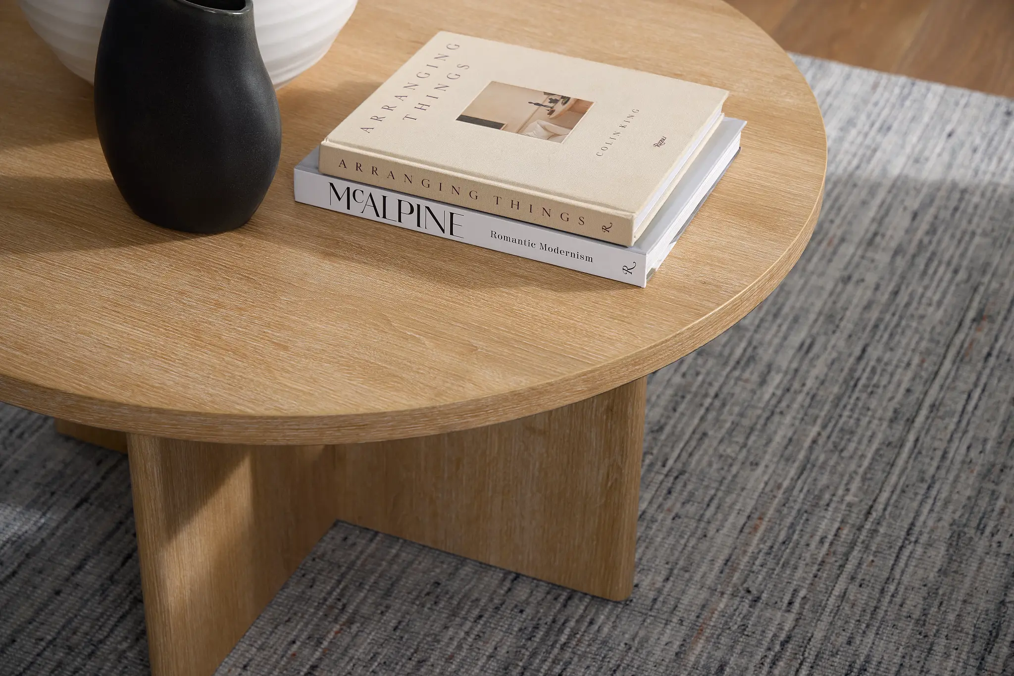 Lyndie Light Tone Round Coffee Table Lyndie Light Tone Round Coffee Table