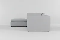 Destin Delray Light Gray Fabric 4-piece Bumper Sectional