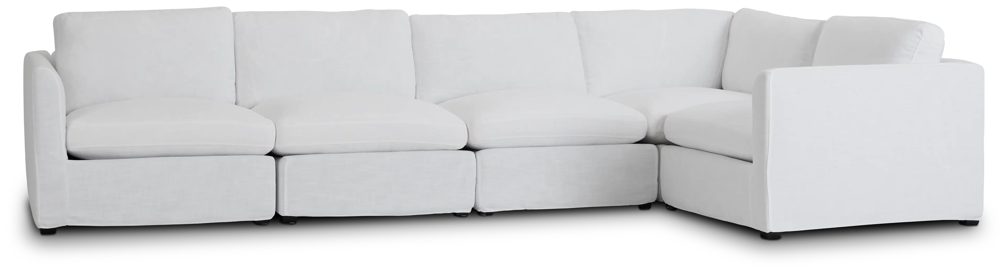 Willow White Fabric Medium Two-arm Sectional Willow White Fabric Medium Two-arm Sectional