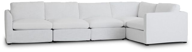 Willow White Fabric Medium Two-arm Sectional