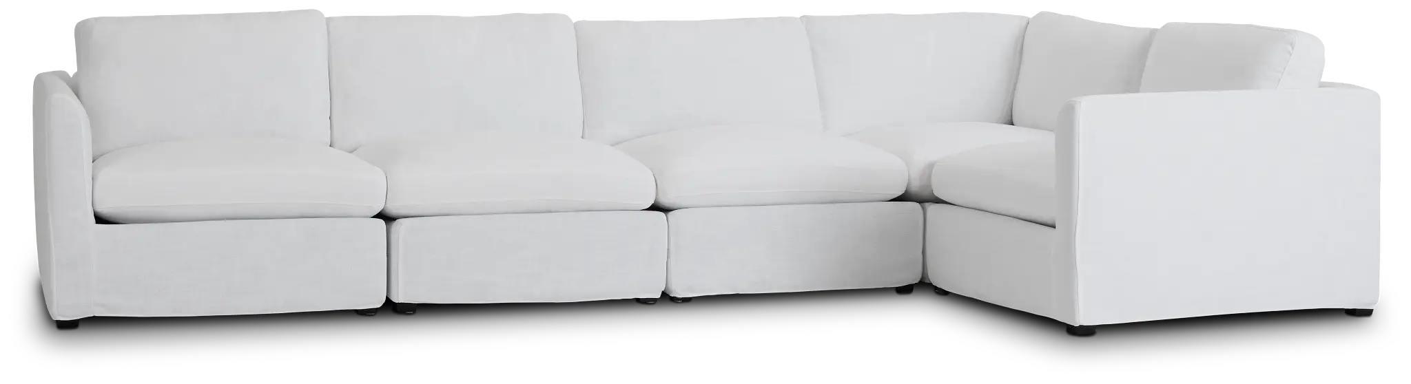 Willow White Fabric Medium Two-arm Sectional Willow White Fabric Medium Two-arm Sectional