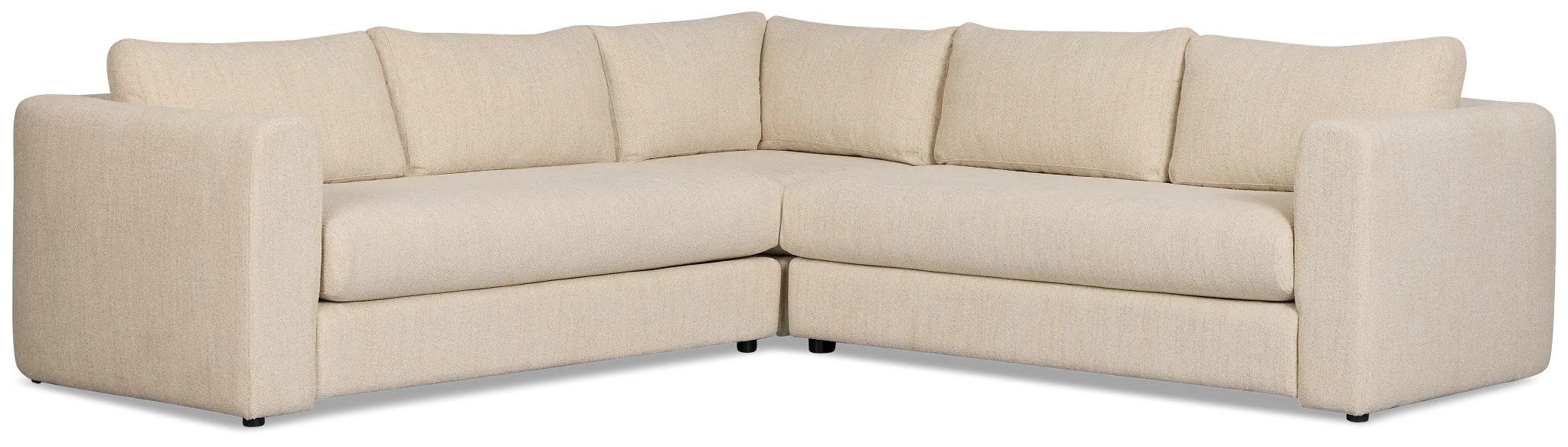 Alma Light Beige Fabric Small 2-arm Wedge Sectional