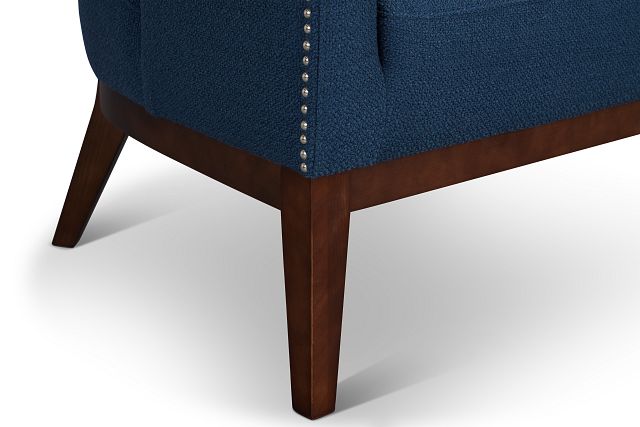 Jaxon Dark Blue Fabric Accent Chair