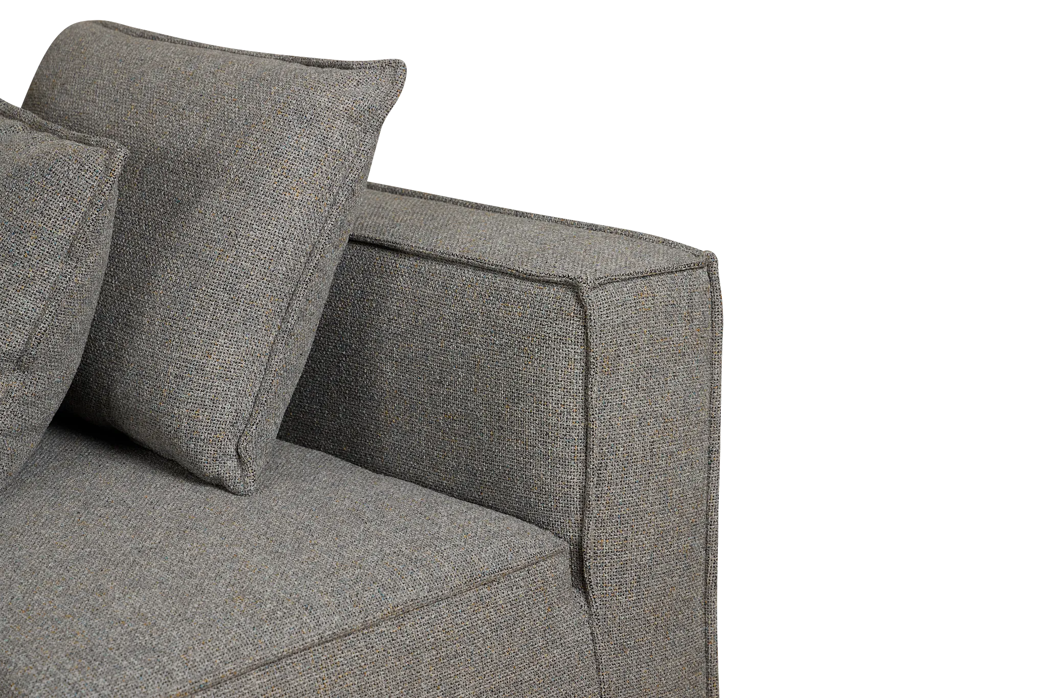 Tatum Gray Fabric 6-piece Pit Sectional