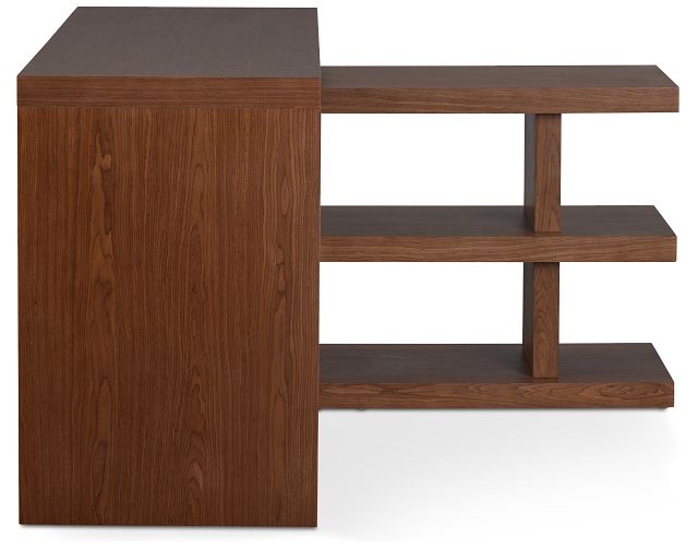 Olympia Mid Tone Wood L Desk