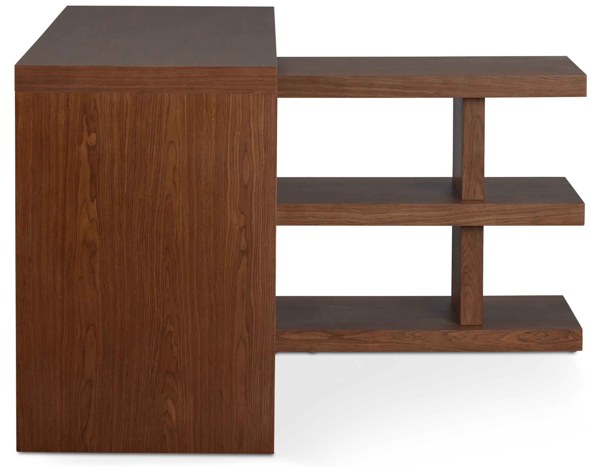 Olympia Mid Tone Wood L Desk