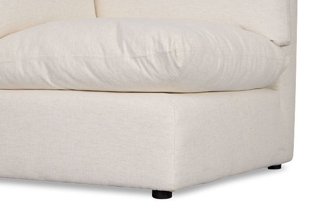 Serena White Fabric Corner Chair