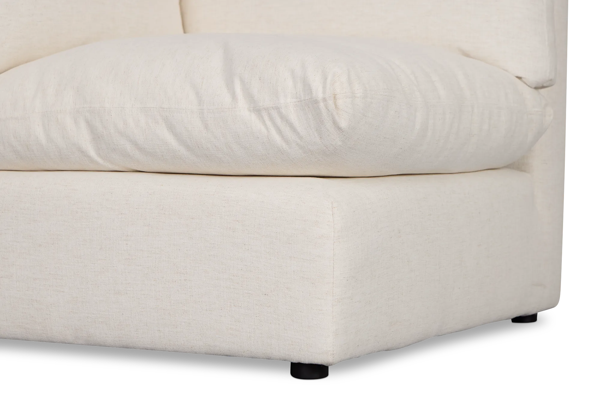 Serena White Fabric Corner Chair