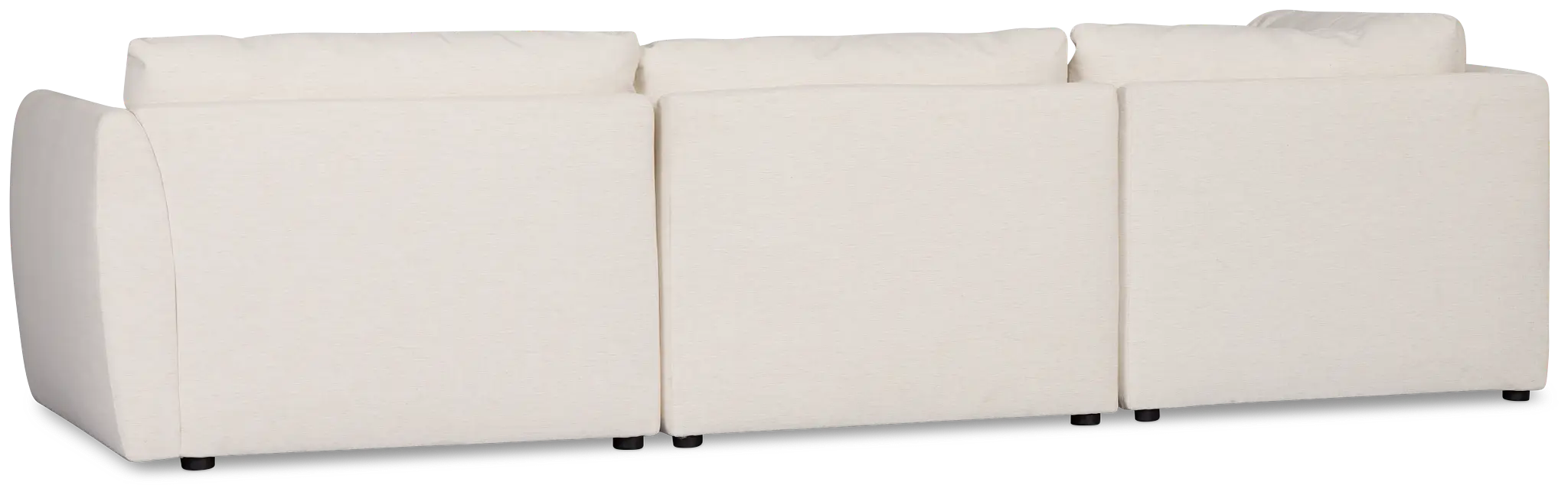 Serena White Fabric 4-piece Right Facing Bumper Sectional Serena White Fabric 4-piece Right Facing Bumper Sectional
