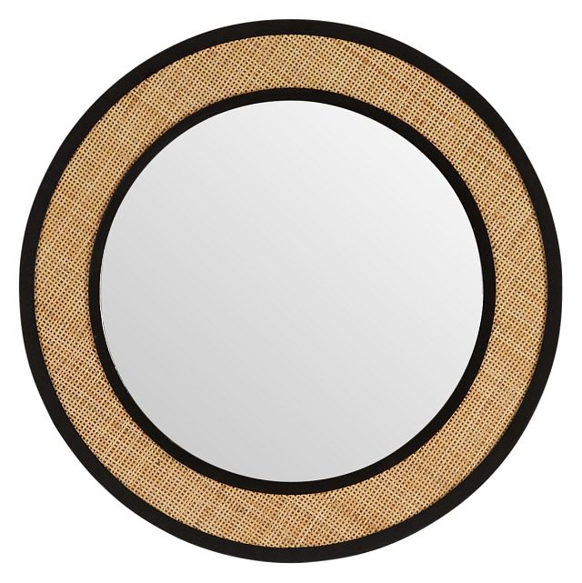 Rattan Round Mirror