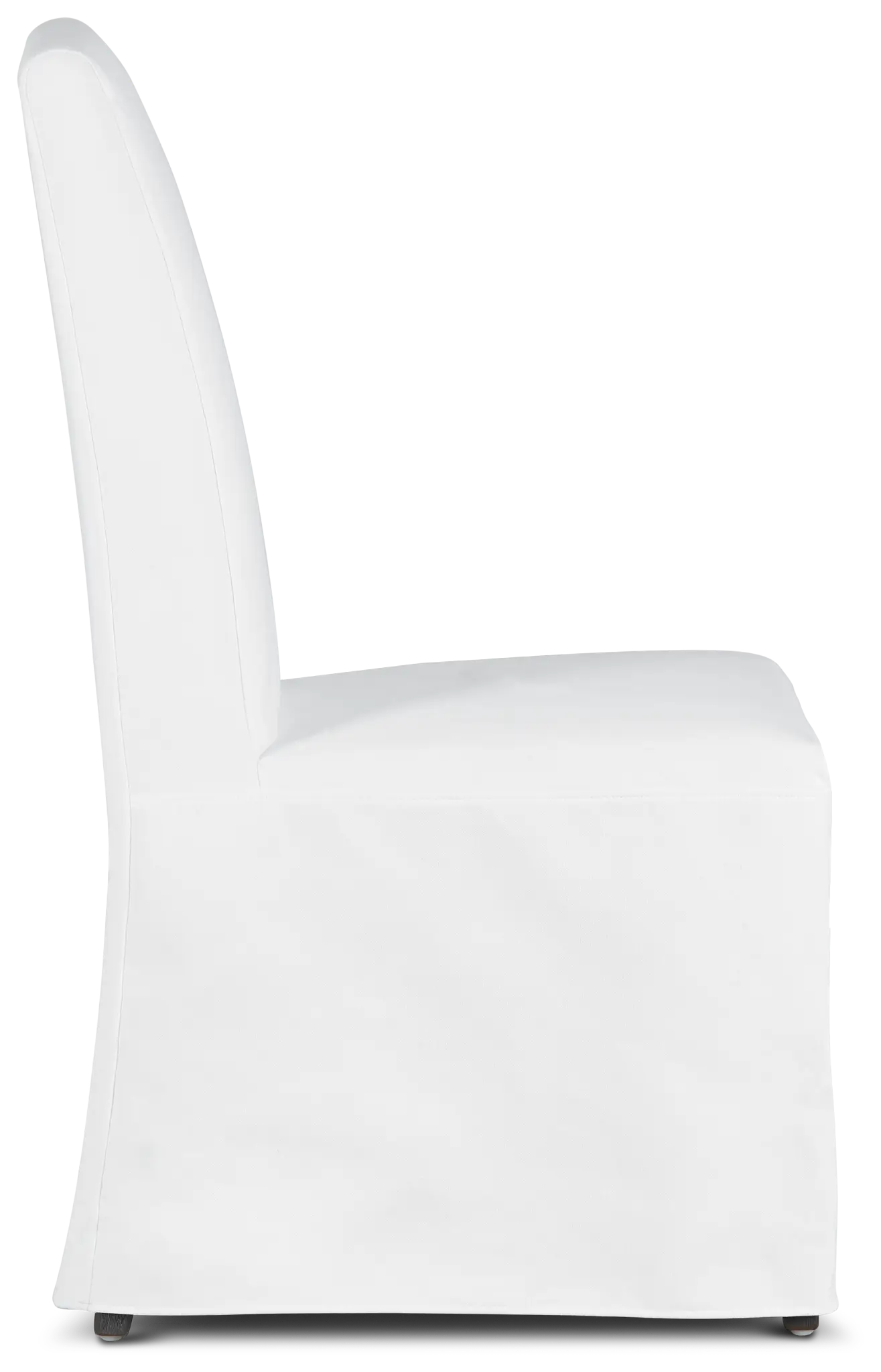 Harbor White Long Slipcover Chair With Dark-tone Leg Harbor White Long Slipcover Chair With Dark-tone Leg