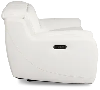 Jett White Micro Power Reclining Loveseat