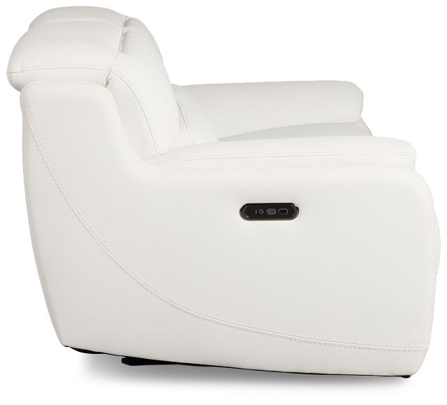 Jett White Micro Power Reclining Loveseat
